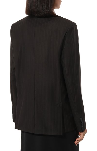 Шерстяной жакет LESYANEBO коричневого цвета по цене 58000 руб., арт. SS23/H-796/Tr, фото 4 Шерстяной жакет LESYANEBO, арт. SS23/H-796/Tr, фото 4