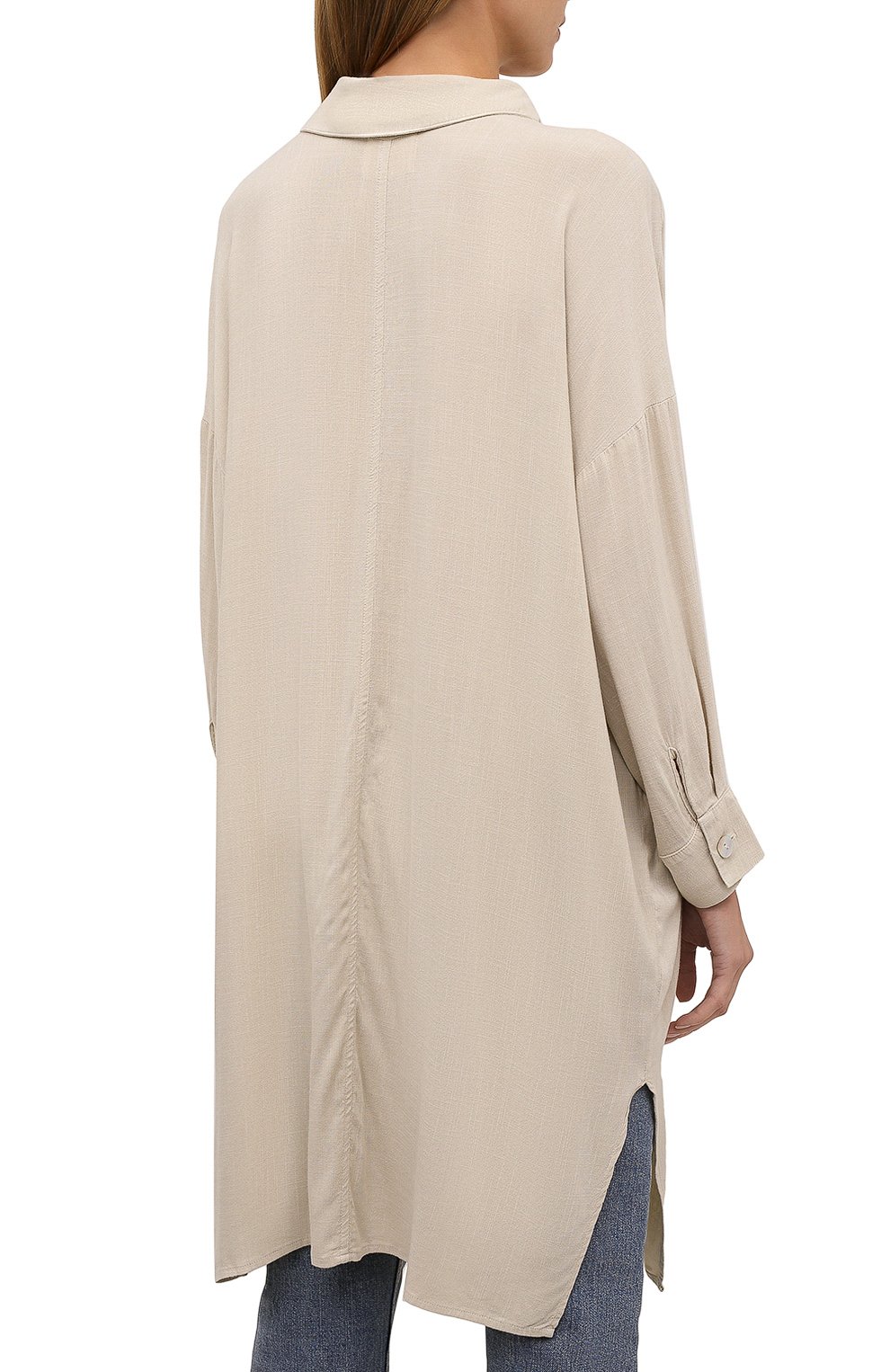 Рубашка из вискозы ELECTRIC AND ROSE светло-бежевого цвета по цене 26250 руб., арт. LFCV39, фото 4 Рубашка из вискозы ELECTRIC AND ROSE, арт. LFCV39, фото 4