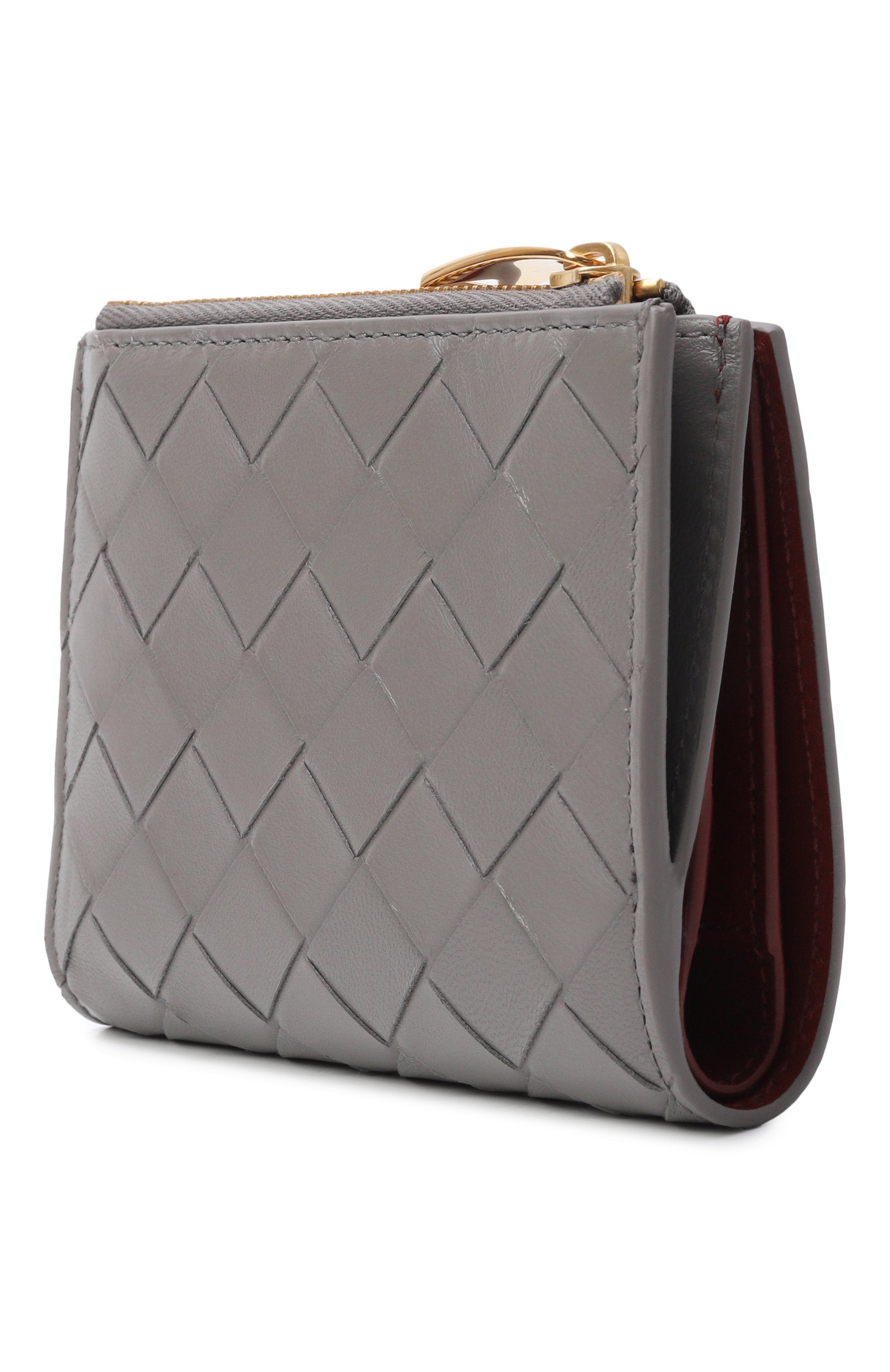 Кожаное портмоне BOTTEGA VENETA серого цвета по цене 88650 руб., арт. 742330/V2ZL3, фото 2 Кожаное портмоне BOTTEGA VENETA, арт. 742330/V2ZL3, фото 2