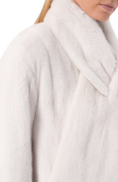 Шуба из норки MVST белого цвета по цене 3595000 руб., арт. M026/MINK WHITE, фото 5 Шуба из норки MVST, арт. M026/MINK WHITE, фото 5