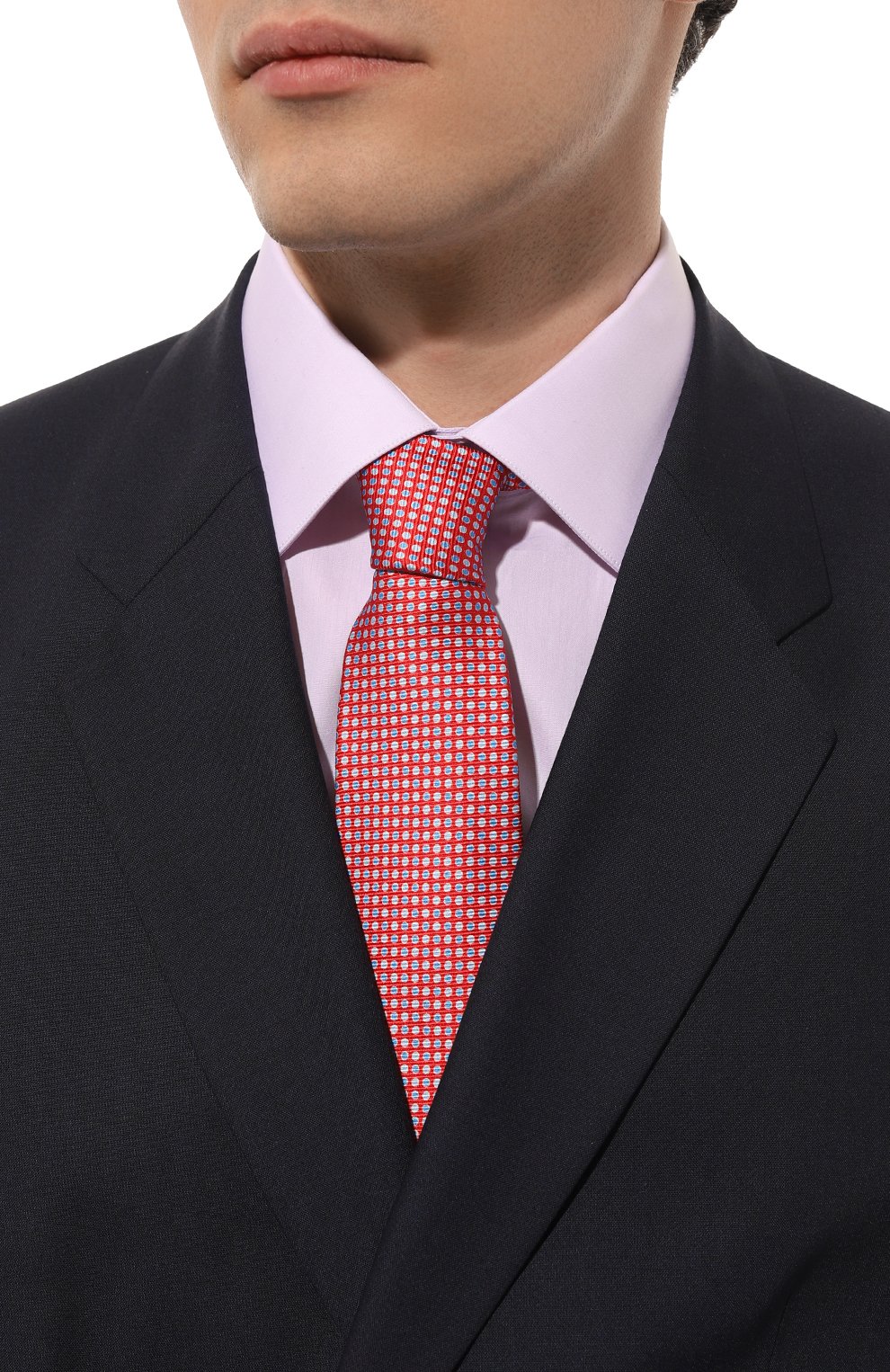 Шелковый галстук KITON красного цвета по цене 31900 руб., арт. UCRVKLC01I56, фото 2 Шелковый галстук KITON, арт. UCRVKLC01I56, фото 2