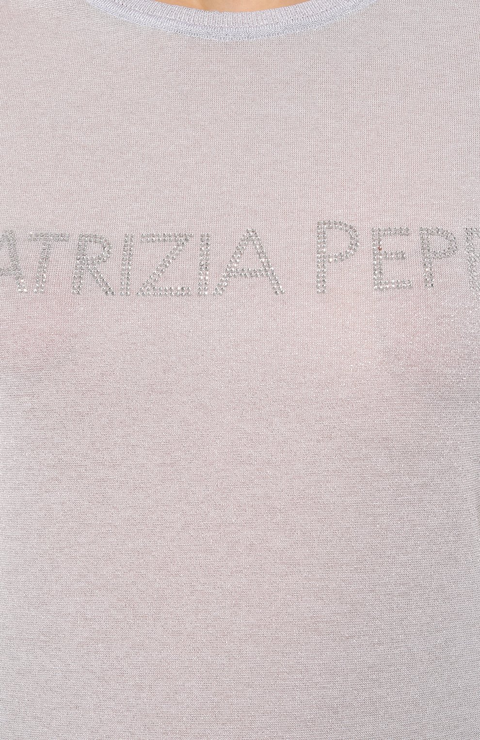 Футболка PATRIZIA PEPE серого цвета по цене 18200 руб., арт. 8K0159_K128, фото 5 Футболка PATRIZIA PEPE, арт. 8K0159_K128, фото 5