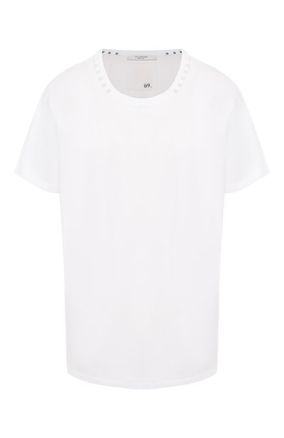 Женская хлопковая футболка VALENTINO, арт. RB3MG00XATA