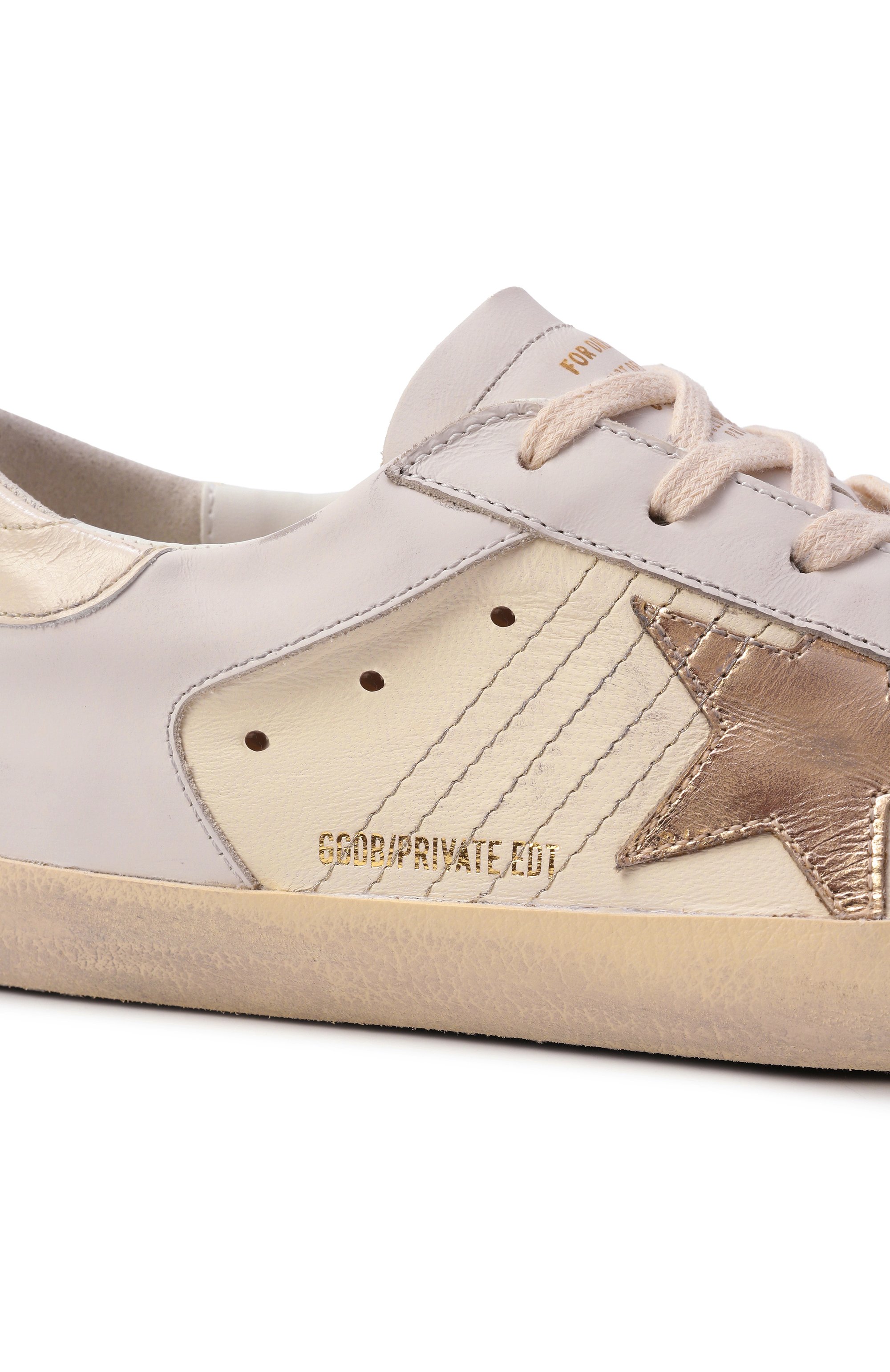 Кожаные кеды super-star private edt GOLDEN GOOSE DELUXE BRAND, арт. GWF00103.F007219, фото 7