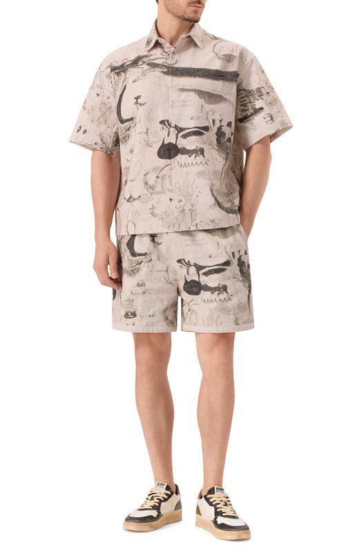 Хлопковая сорочка DOMREBEL M MEGAL0 SHIRT Бежевый  M MEGAL0 SHIRT Фото 2