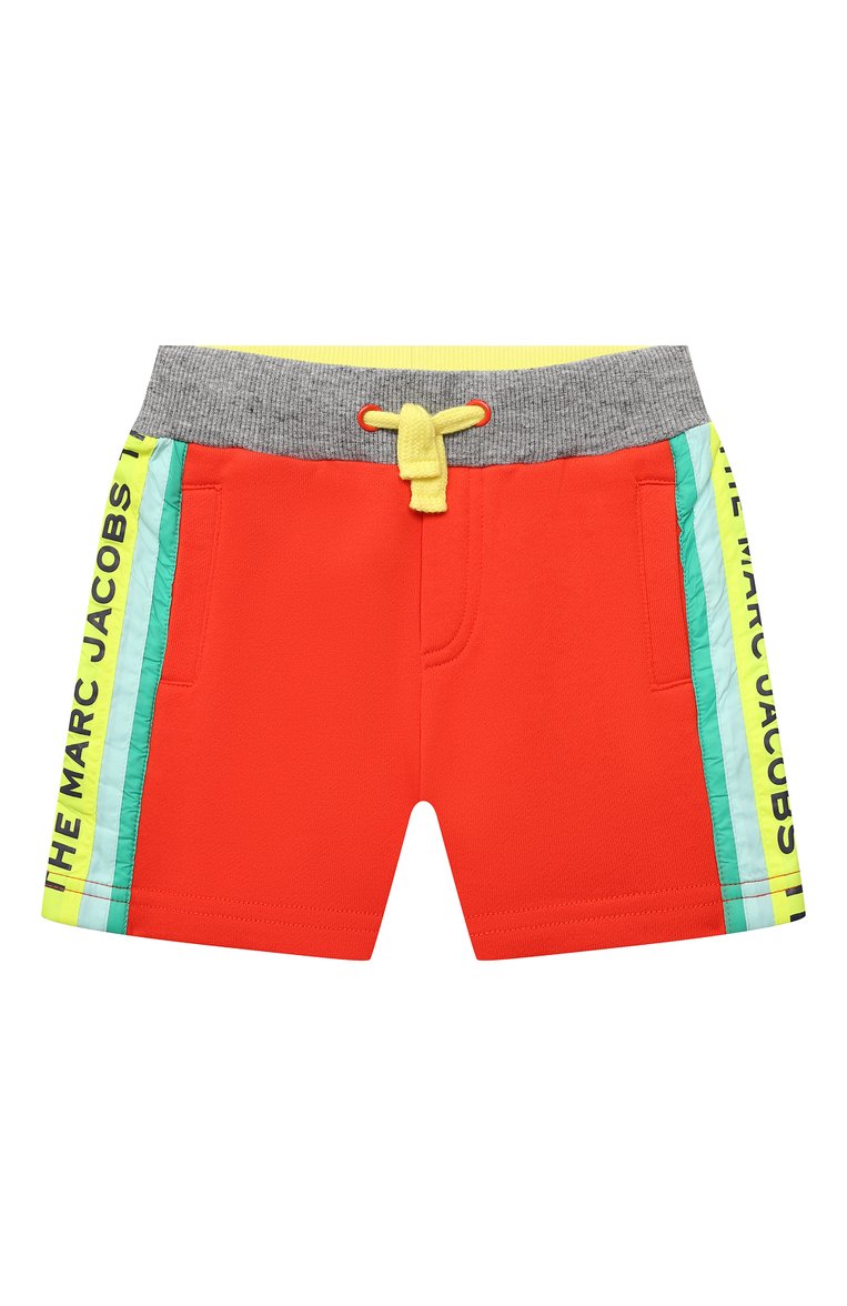 Детские хлопковые шорты MARC JACOBS (THE) красного цвета, арт. W24254 | Фото 1 (Случай: Повседневный; Материал внешний: Хлопок; Региональные ограничения белый список (Axapta Mercury): RU; Мальчики Кросс-КТ: Шорты-одежда; Нос: Не проставлено)