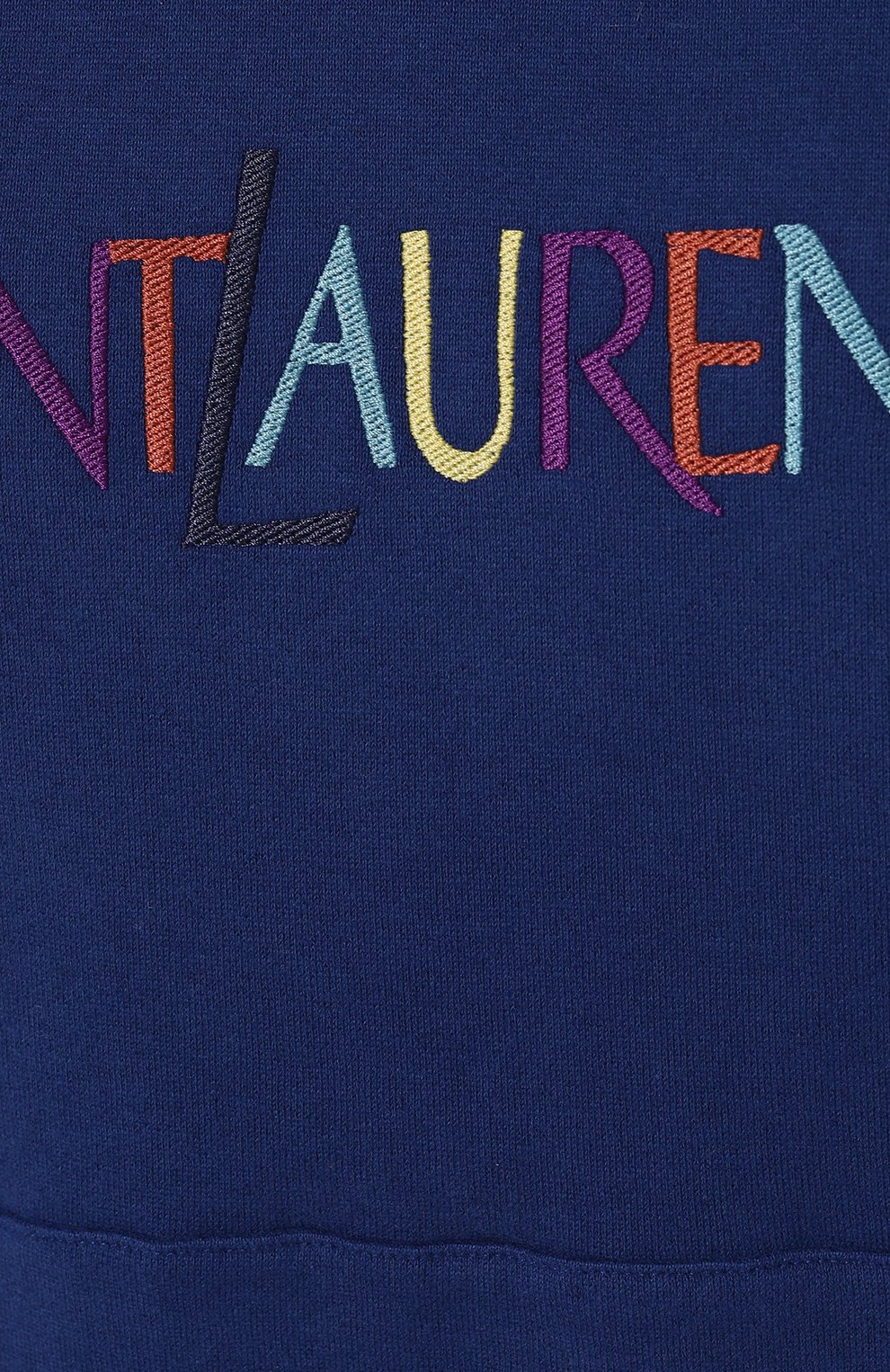 Хлопковое худи SAINT LAURENT синего цвета по цене 125000 руб., арт. 717847/Y37CG, фото 5 Хлопковое худи SAINT LAURENT, арт. 717847/Y37CG, фото 5