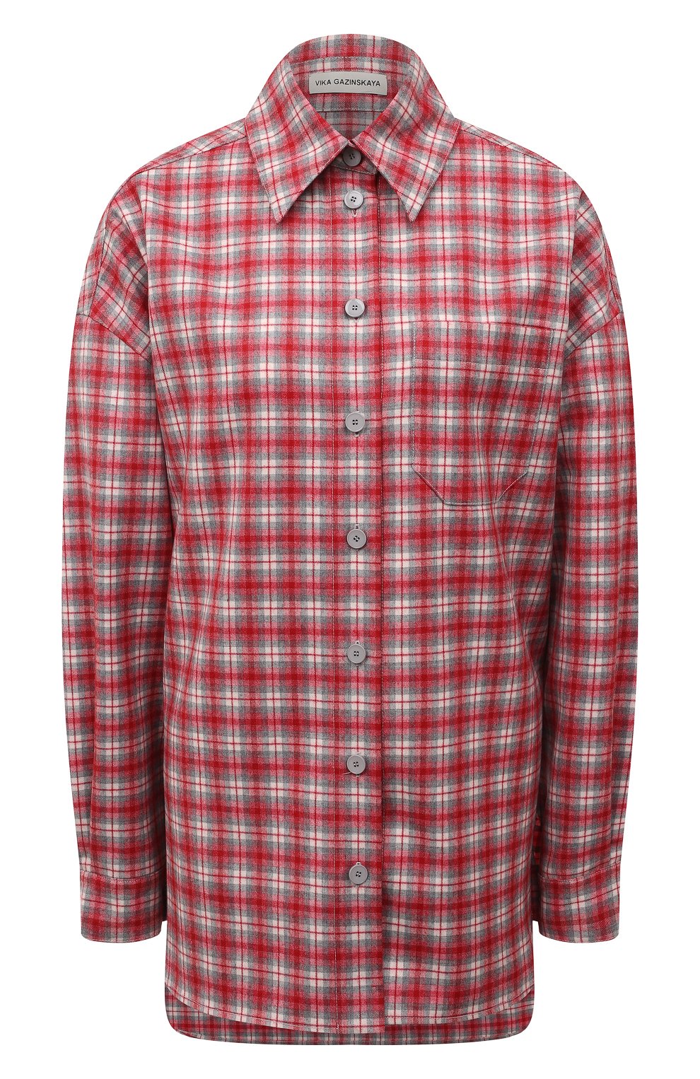 Шерстяная рубашка VIKA GAZINSKAYA, арт. W-23-FW-20-1276-WOOL-RED, фото 1