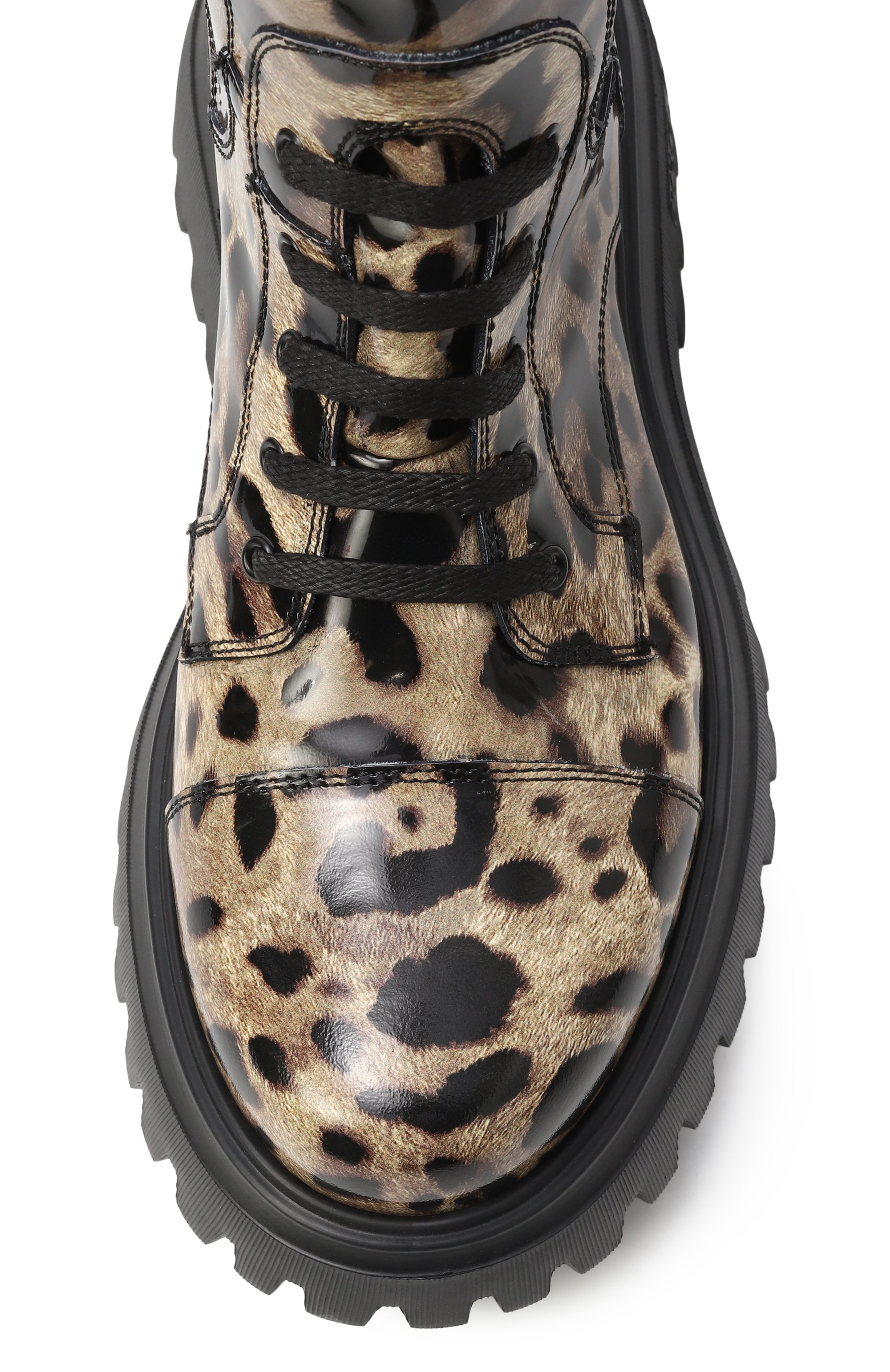 Кожаные ботинки DOLCE & GABBANA леопардового цвета по цене 72000 руб., арт. D11360/AM568/37-39, фото 4 Кожаные ботинки DOLCE & GABBANA, арт. D11360/AM568/37-39, фото 4