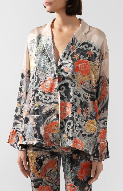 Шелковая рубашка VALENTINO, арт. SB3AB0Z14P7, фото 3