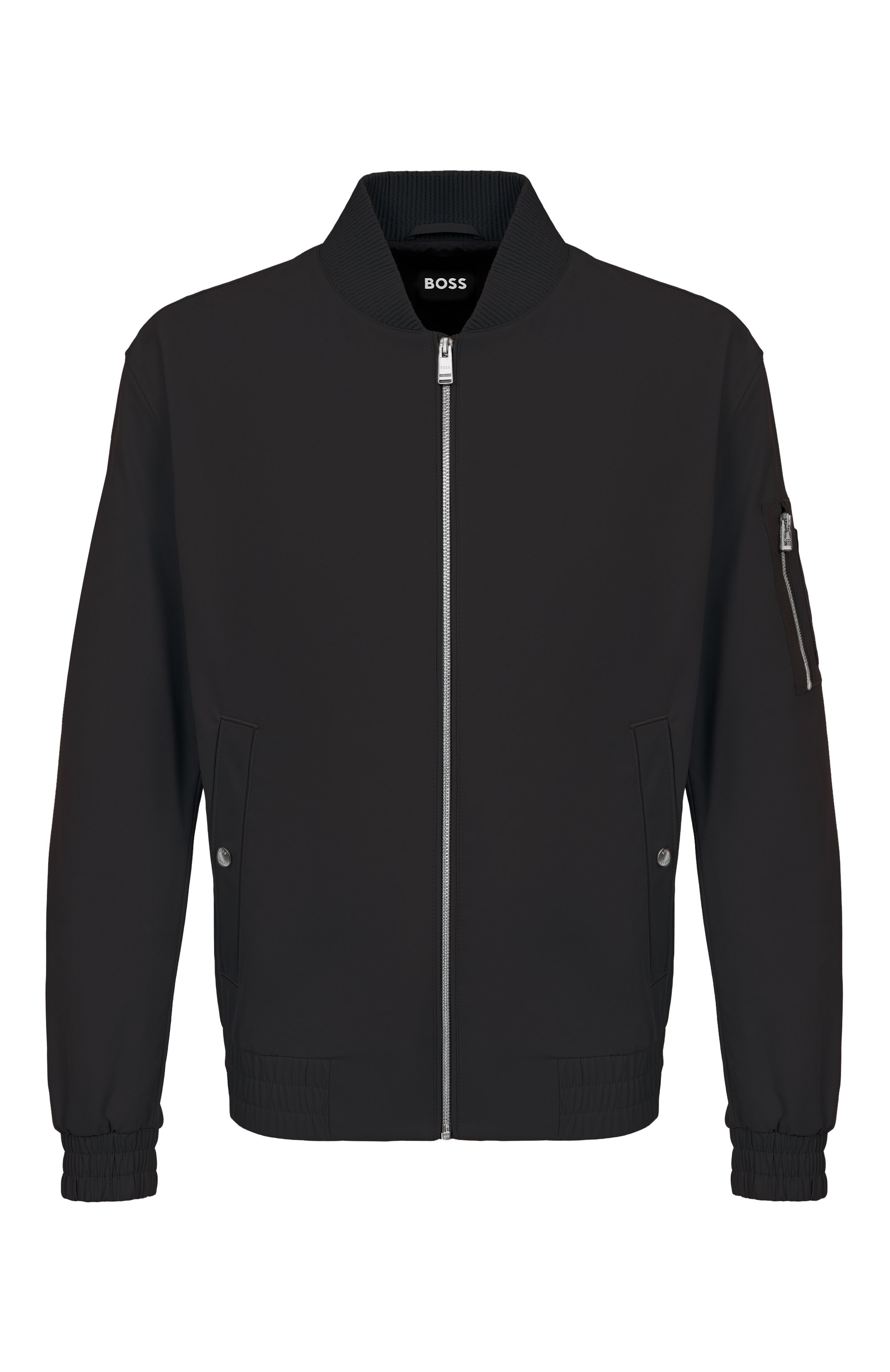 Бомбер BOSS черного цвета по цене 44950 руб., арт. 50544097, фото 1 Бомбер BOSS, арт. 50544097, фото 1