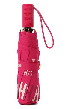 Женский складной зонт MOSCHINO фуксия цвета, арт. 8870 0PENCL0SE | Фото 4 (Нос: Не проставлено; Материал: Синтетический материал, Текстиль, Металл; Материал сплава: Проставлено)