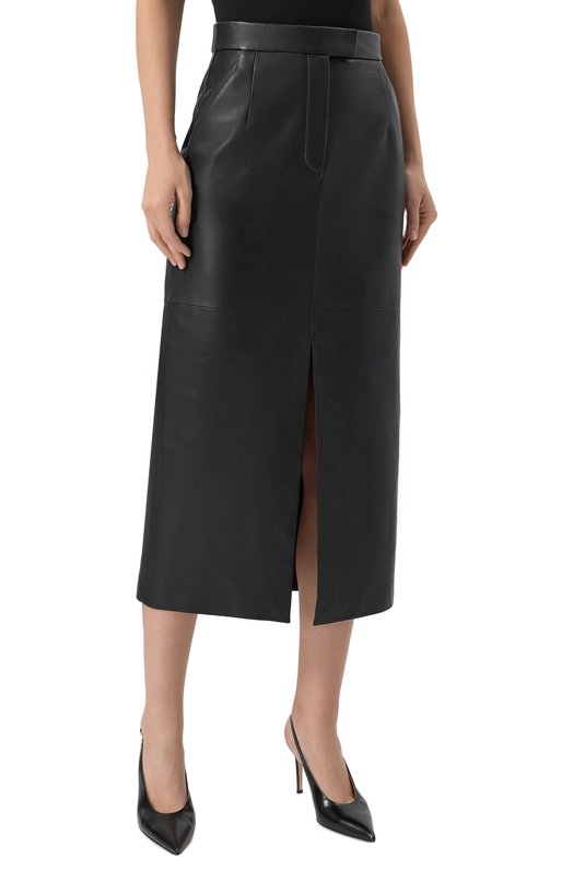 Кожаная юбка MVST 23177/36-44 Чёрный  23177/36-44 Фото 3