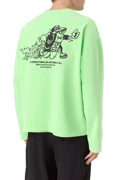 Хлопковый лонгслив MSGM, арт. 4040MM83SE/267095, фото 4