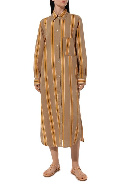 Хлопковое платье TOTEME, арт. 242-WRD1752-FB0117, фото 3