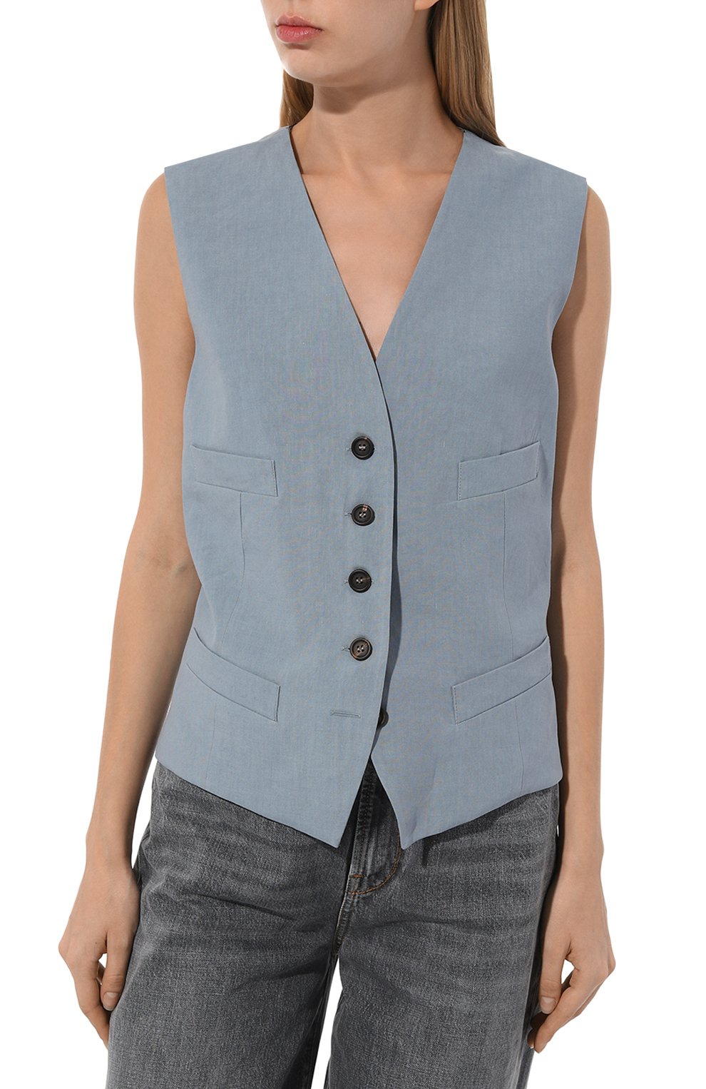 Жилет из вискозы и льна BRUNELLO CUCINELLI, арт. MH999HU806, фото 3