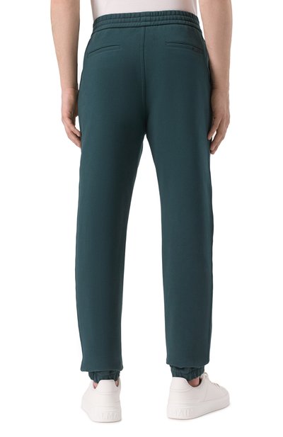 Хлопковые джоггеры SAINT LAURENT темно-зеленого цвета по цене 157500 руб., арт. 813788/Y36SW, фото 4 Хлопковые джоггеры SAINT LAURENT, арт. 813788/Y36SW, фото 4