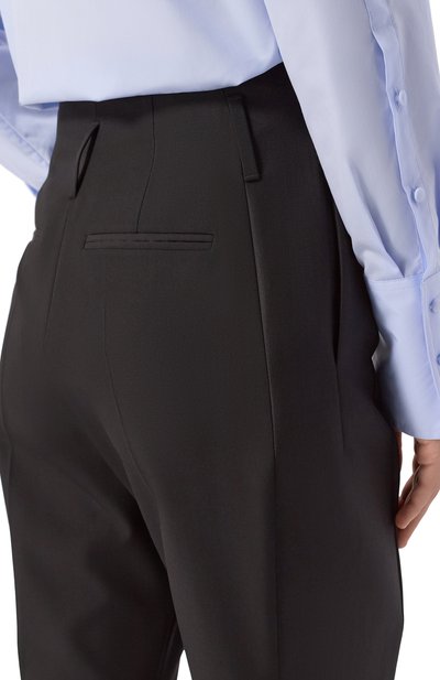 Шерстяные брюки BOSS черного цвета по цене 29550 руб., арт. 50548205, фото 5 Шерстяные брюки BOSS, арт. 50548205, фото 5