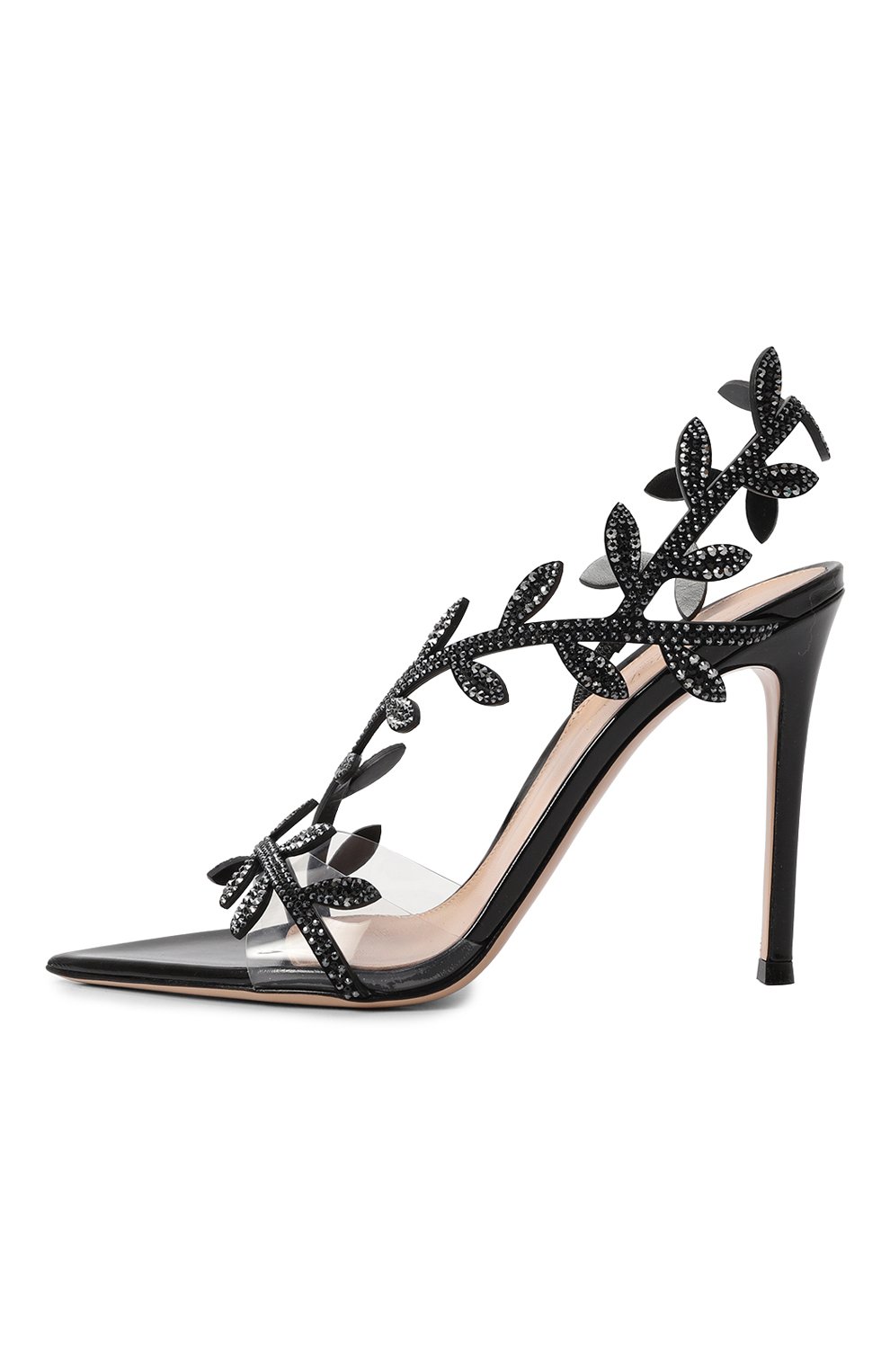 Комбинированные босоножки crystal flavia 105 GIANVITO ROSSI, арт. G32448.15RIC.GCUTRBB, фото 4