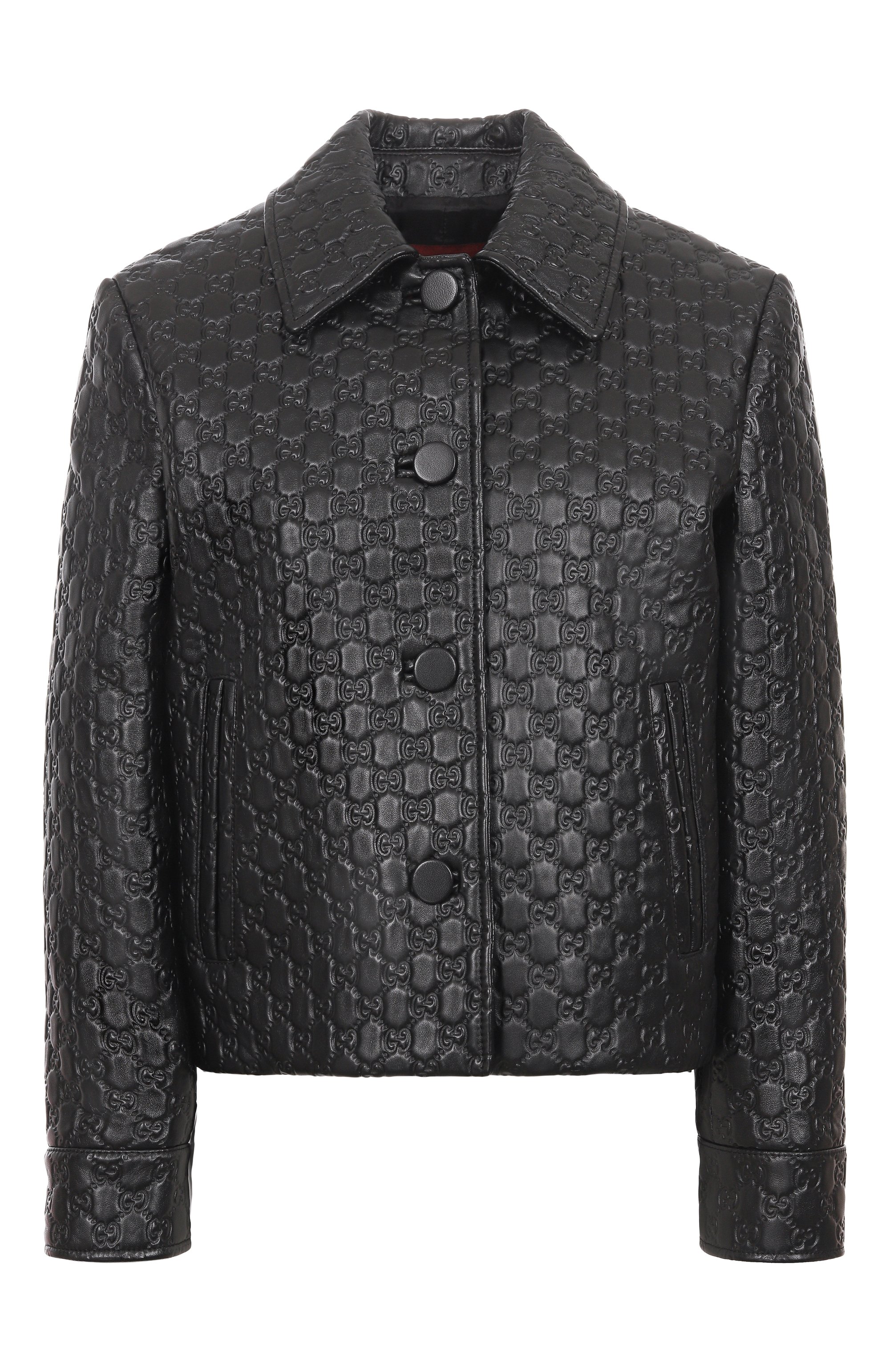 Кожаная куртка GUCCI черного цвета по цене 934500 руб., арт. 834308/XNA4F, фото 1 Кожаная куртка GUCCI, арт. 834308/XNA4F, фото 1