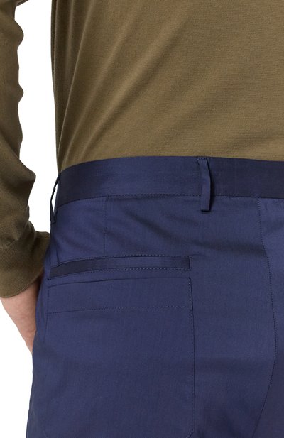Брюки из хлопка и шелка CORNELIANI темно-синего цвета по цене 63400 руб., арт. 254545-2514528, фото 5 Брюки из хлопка и шелка CORNELIANI, арт. 254545-2514528, фото 5