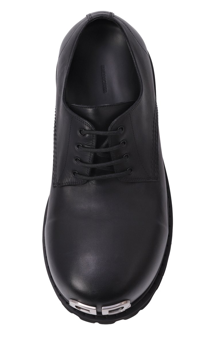 Мужские кожаные дерби stomper BALENCIAGA черного цвета, арт. 807326/WCDA0 | Фото 6 (Нос: Не проставлено; Материал внутренний: Натуральная кожа; Материал сплава: Проставлено; Материал внешний: Натуральная кожа; Стили: Классический)