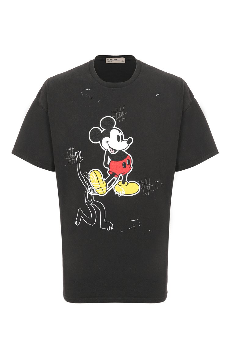 Мужская хлопковая футболка DOMREBEL черного цвета, арт. VTG MICK SS25/T-SHIRT | Фото 1 (Материал внешний: Хлопок; Длина (для топов): Стандартные; Рукава: Короткие; Принт: С принтом; Стили: Гранж; Мужское Кросс-КТ: Футболка-одежда; Кросс-КТ: Джерси)