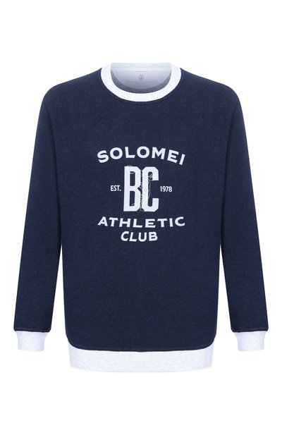 Мужской свитшот из хлопка и льна BRUNELLO CUCINELLI, арт. MR8313380G