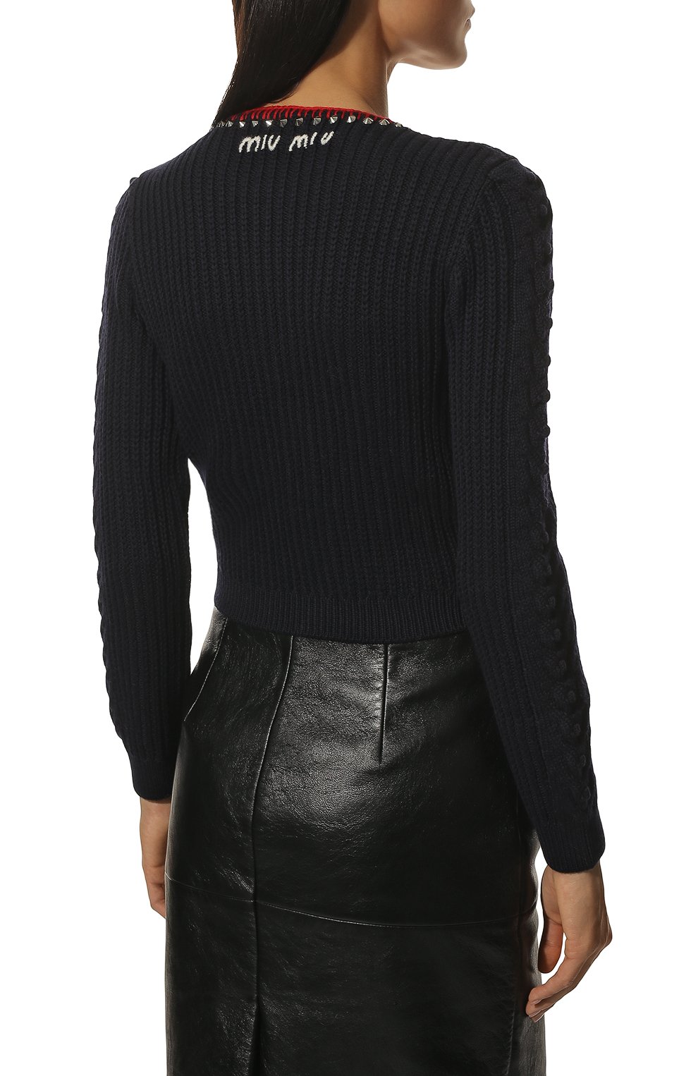 Шерстяной кардиган MIU MIU, арт. MMF554-1Z3M-F0008, фото 4
