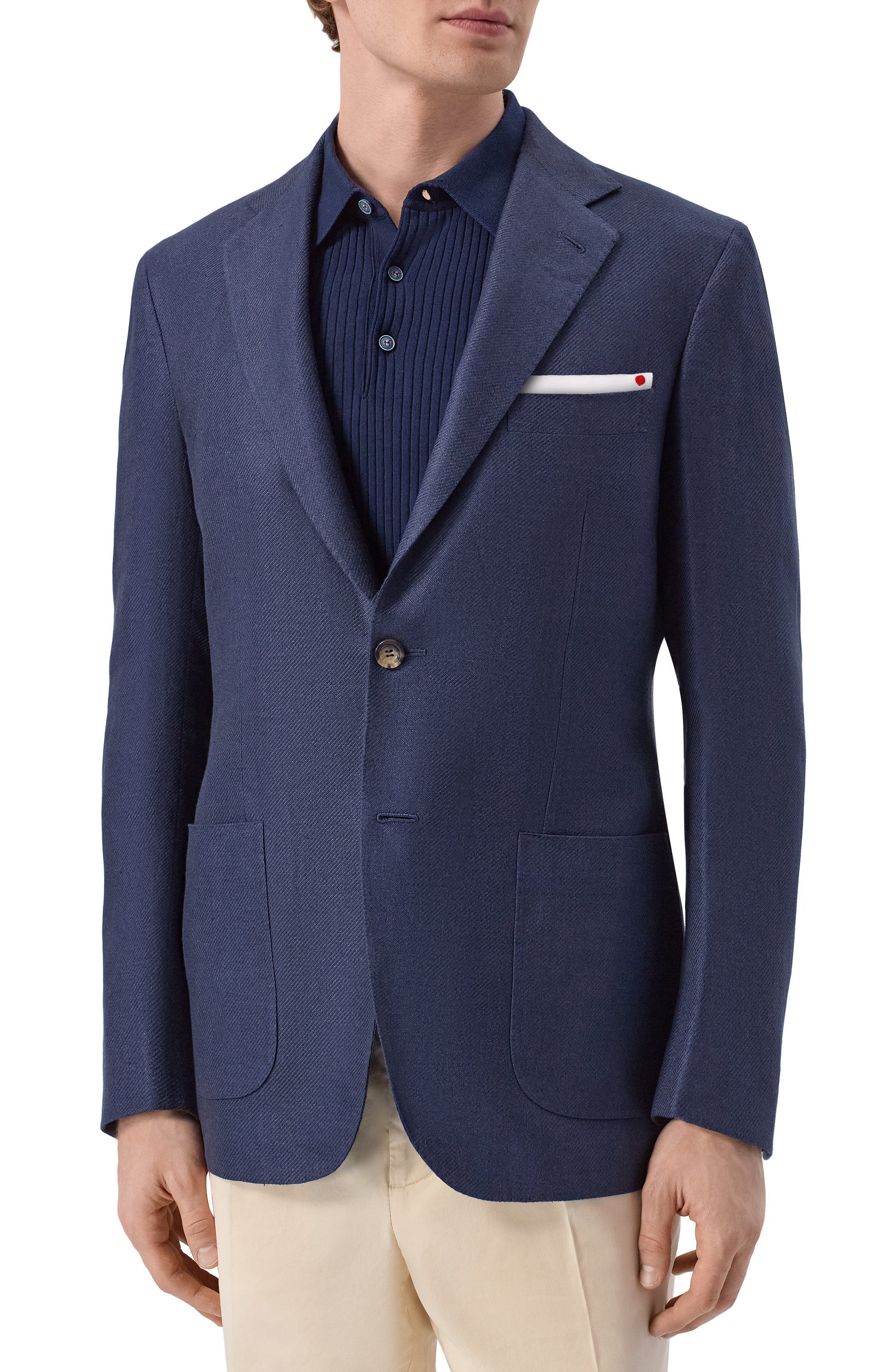 Пиджак изо льна и шелка KITON, арт. UG81K0631G, фото 4