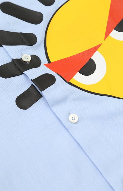 Хлопковая рубашка с принтом FENDI, арт. JMC044/1PH/10A-12A, фото 3
