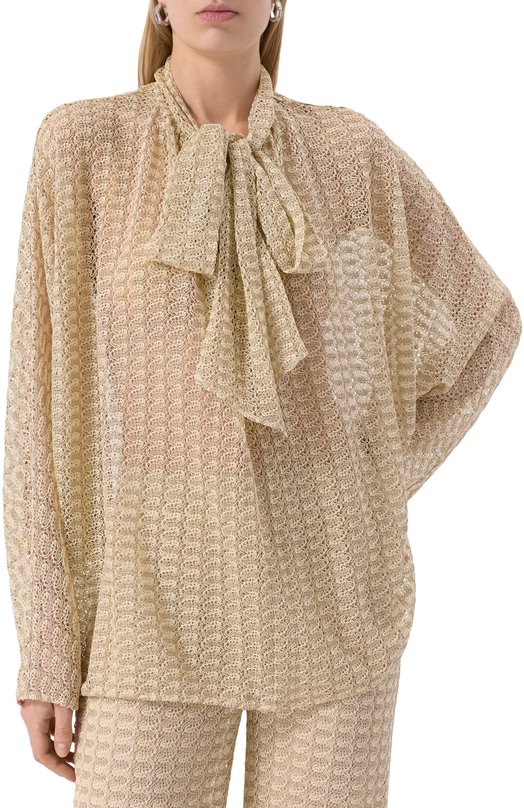 Блузка из вискозы Missoni DS25SJ08/BR010R Бежевый  DS25SJ08/BR010R Фото 3