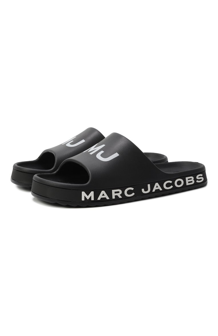 Детские шлепанцы MARC JACOBS (THE) черного цвета, арт. W60407 | Фото 1 (Нос: Не проставлено; Автоматизация состава: Проставлено)