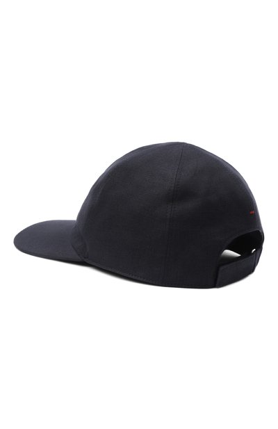 Льняная бейсболка LORO PIANA темно-синего цвета по цене 64750 руб., арт. FAN1081, фото 2 Льняная бейсболка LORO PIANA, арт. FAN1081, фото 2
