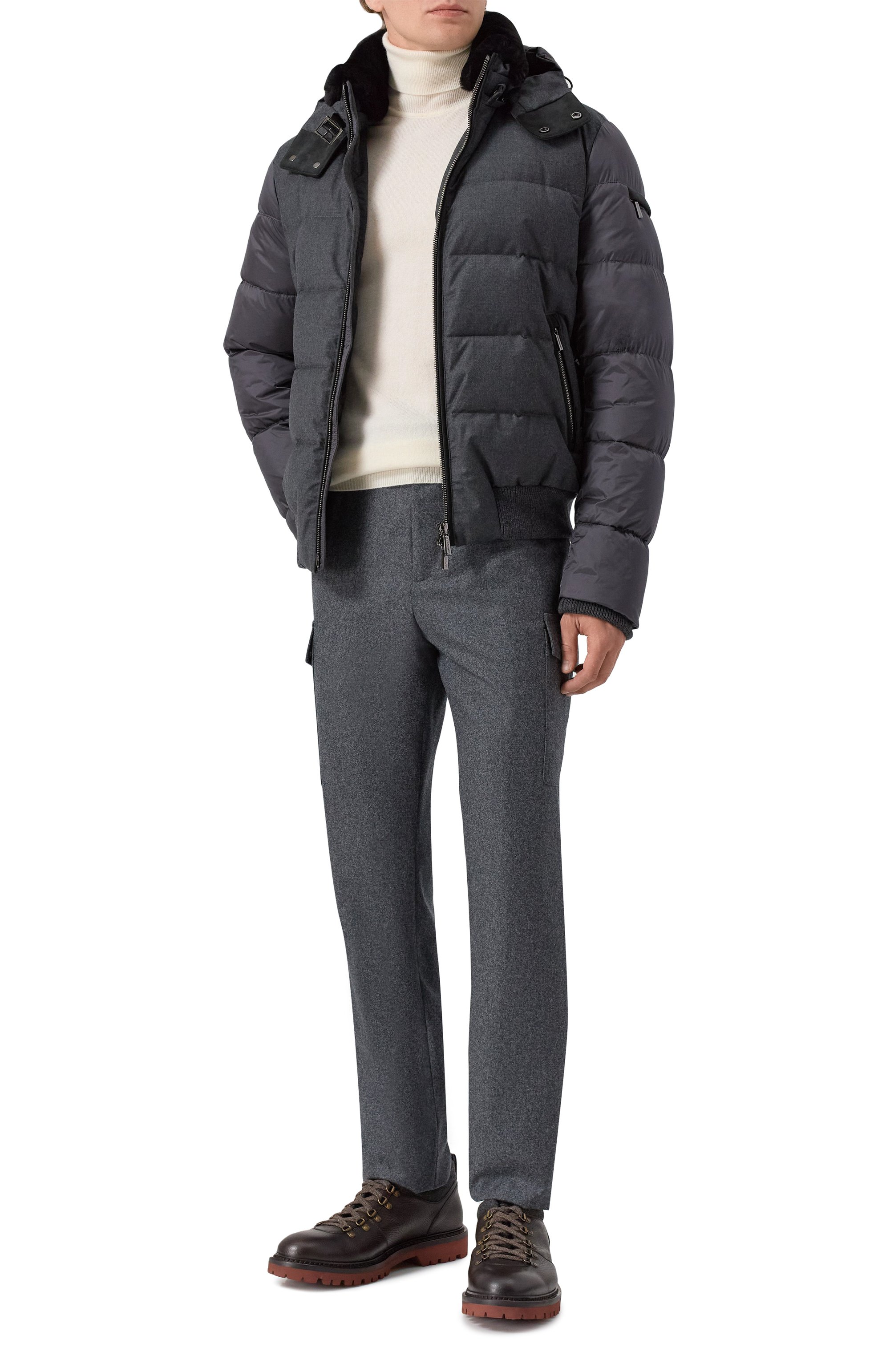 Пуховик wright-shl с воротником из овчины MOORER, арт. WRIGHT/SHL/62-68, фото 2