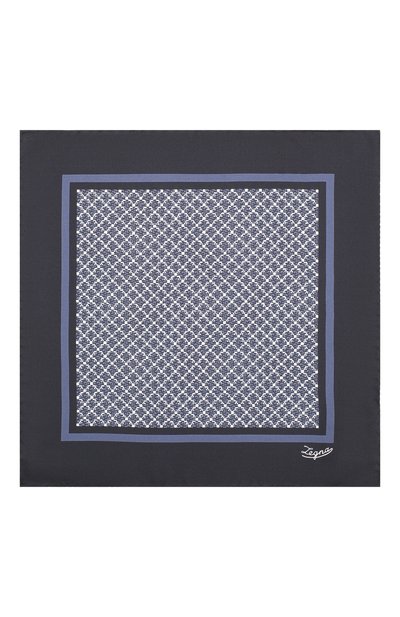 Шелковый платок ZEGNA синего цвета по цене 10650 руб., арт. Z7J03/39A, фото 3 Шелковый платок ZEGNA, арт. Z7J03/39A, фото 3