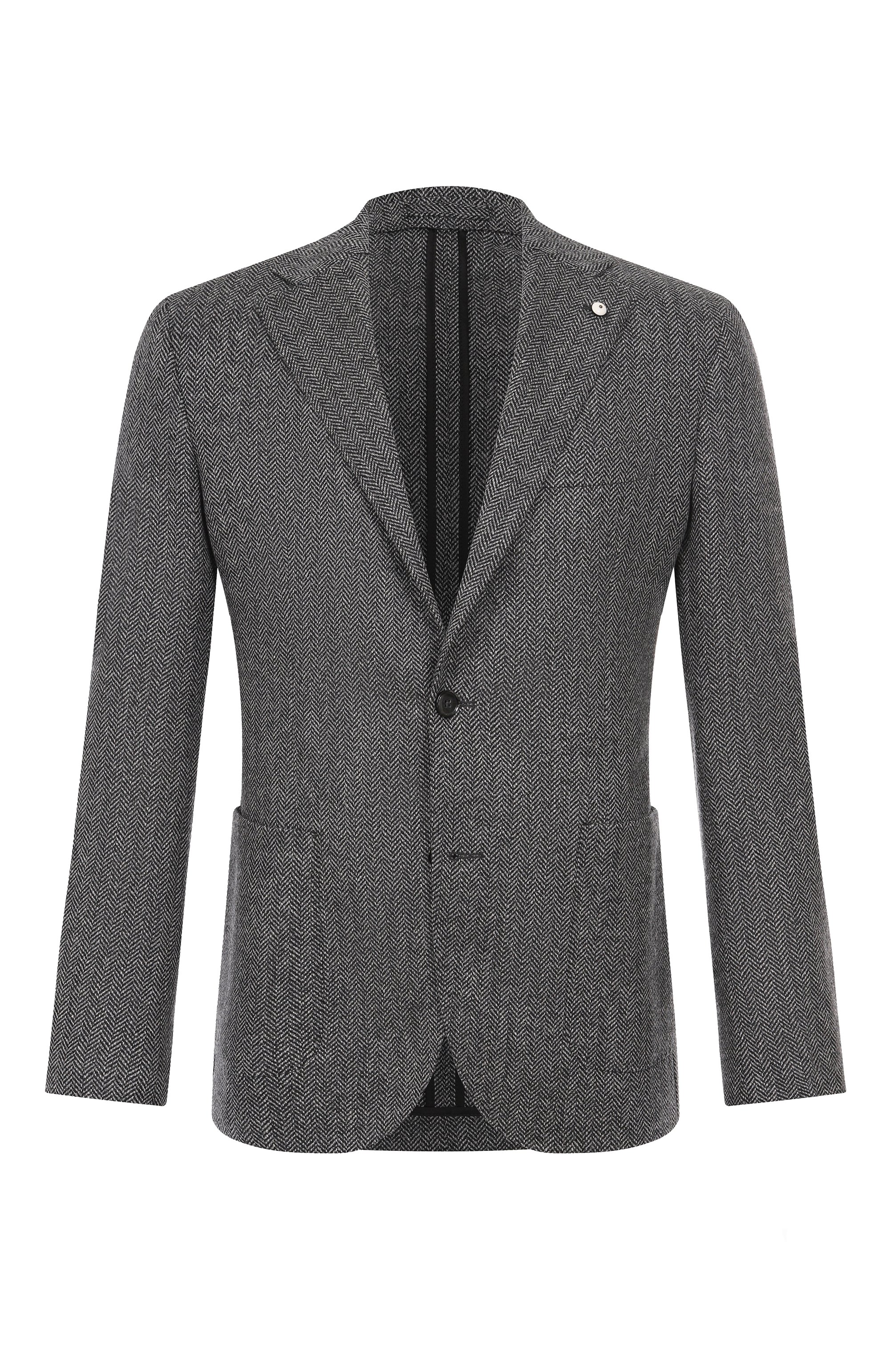 Пиджак из шерсти и кашемира L.B.M. 1911 темно-серого цвета по цене 105000 руб., арт. 2692/52617, фото 1 Пиджак из шерсти и кашемира L.B.M. 1911, арт. 2692/52617, фото 1