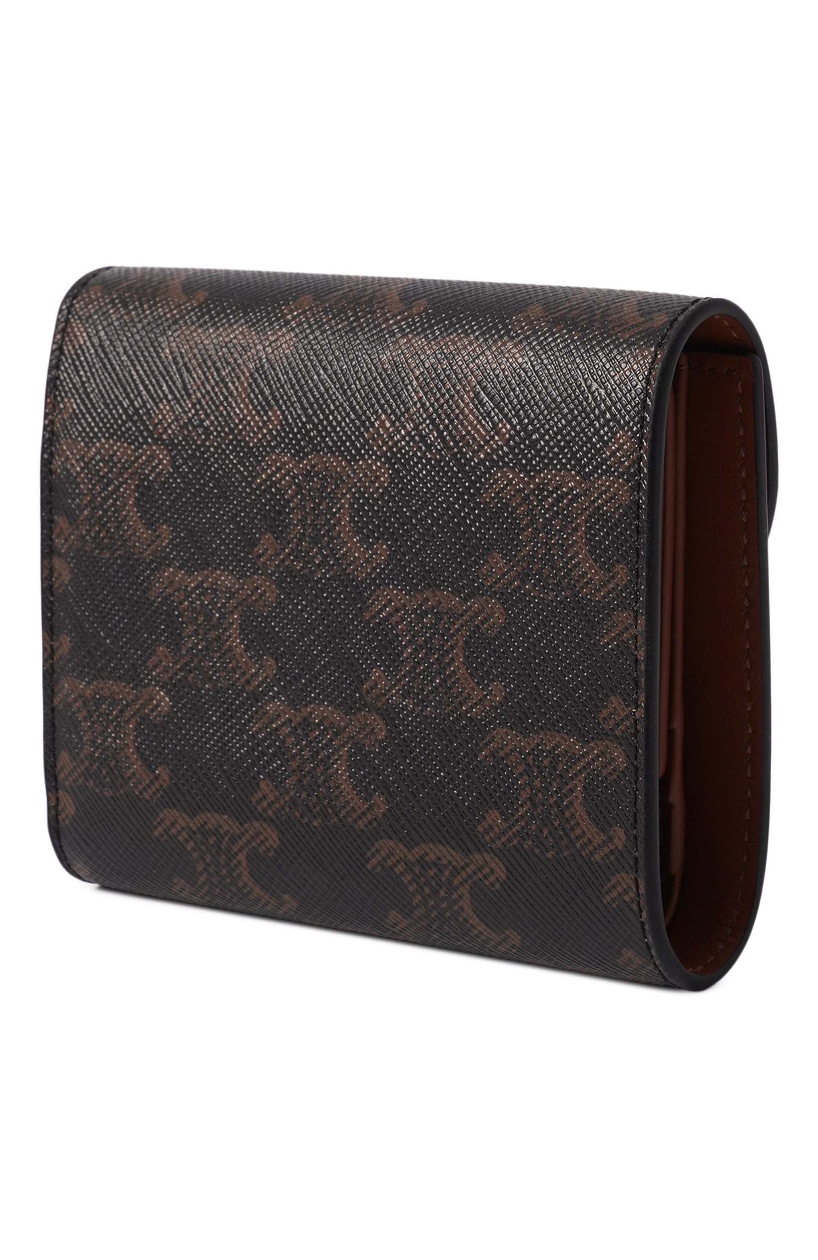 Портмоне triomphe canvas CELINE коричневого цвета по цене 83150 руб., арт. 10D782CQH, фото 2 Портмоне triomphe canvas CELINE, арт. 10D782CQH, фото 2