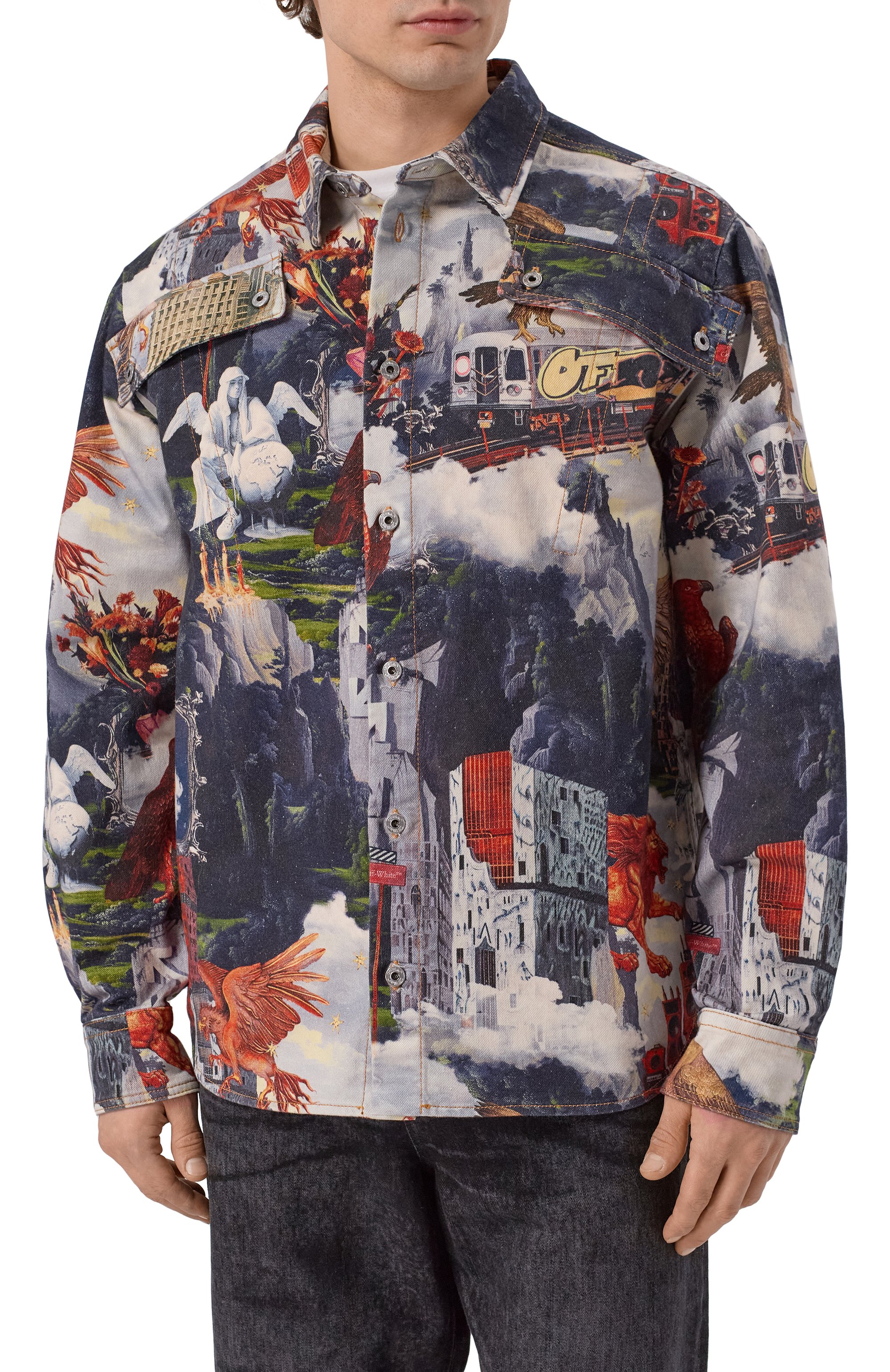 Джинсовая рубашка OFF-WHITE, арт. 0MYD05PF25DEN002, фото 3