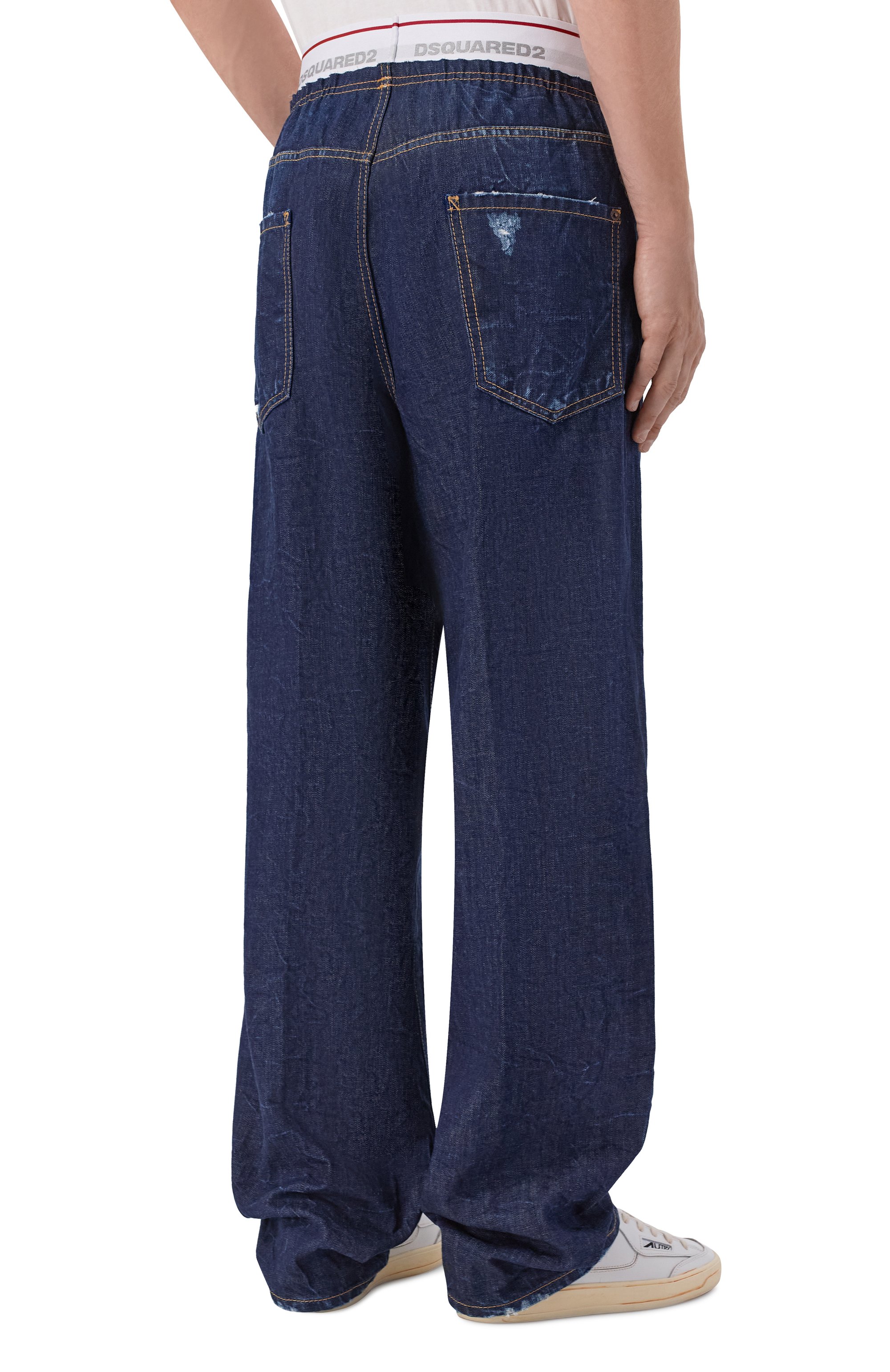 Джинсы DSQUARED2 темно-синего цвета по цене 69950 руб., арт. S74LB2002/D30011, фото 4 Джинсы DSQUARED2, арт. S74LB2002/D30011, фото 4