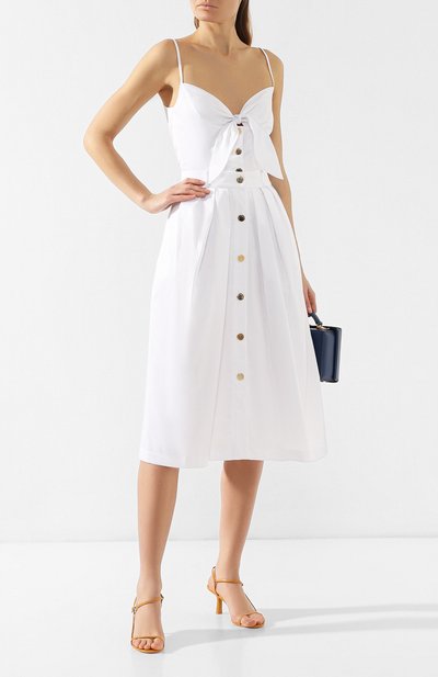 Топ с бантом TEREKHOV GIRL белого цвета по цене 11800 руб., арт. 2TP010/3260.100/S19, фото 2 Топ с бантом TEREKHOV GIRL, арт. 2TP010/3260.100/S19, фото 2