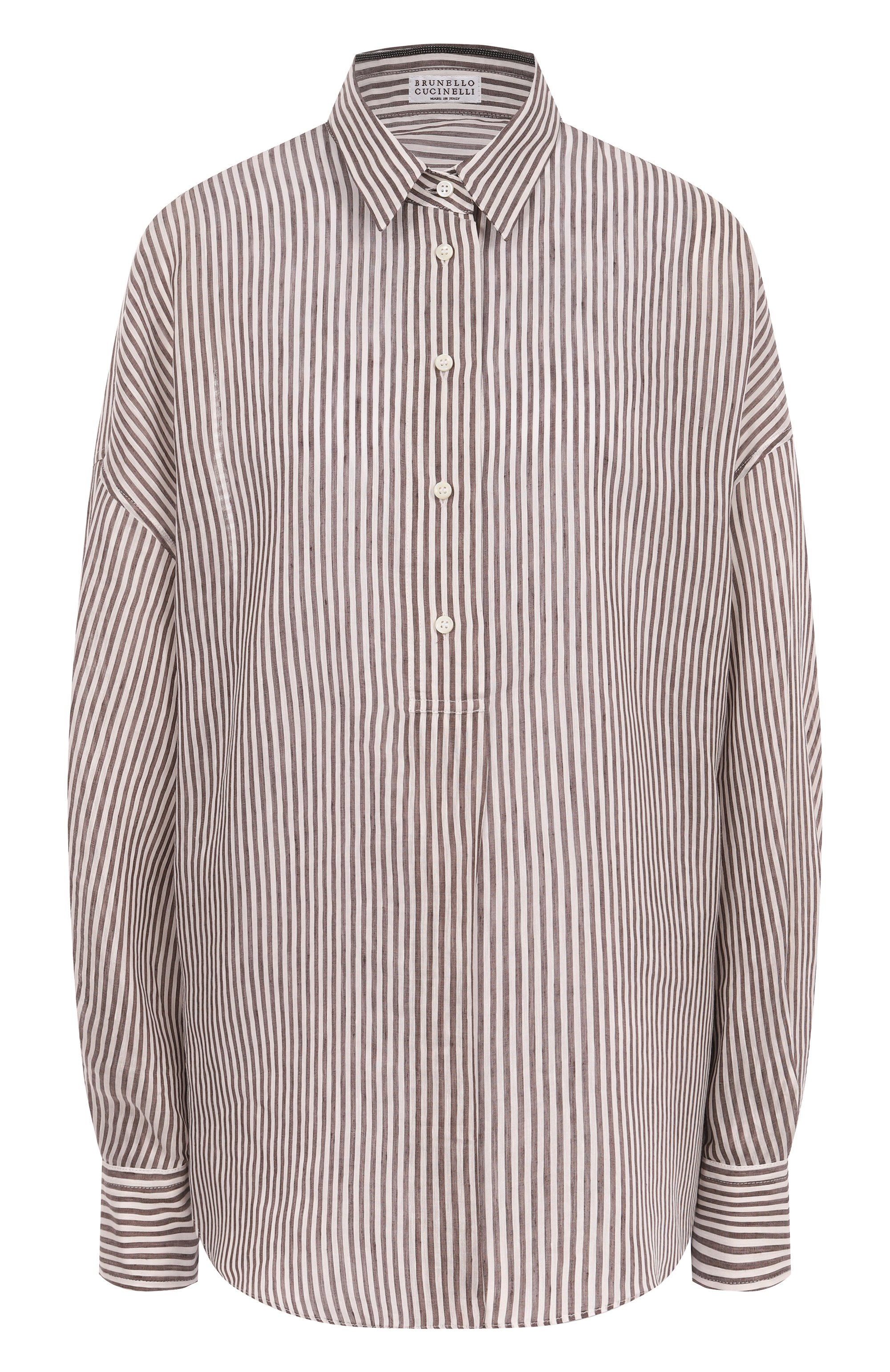 Рубашка изо льна и шелка BRUNELLO CUCINELLI, арт. MH756NL405, фото 1