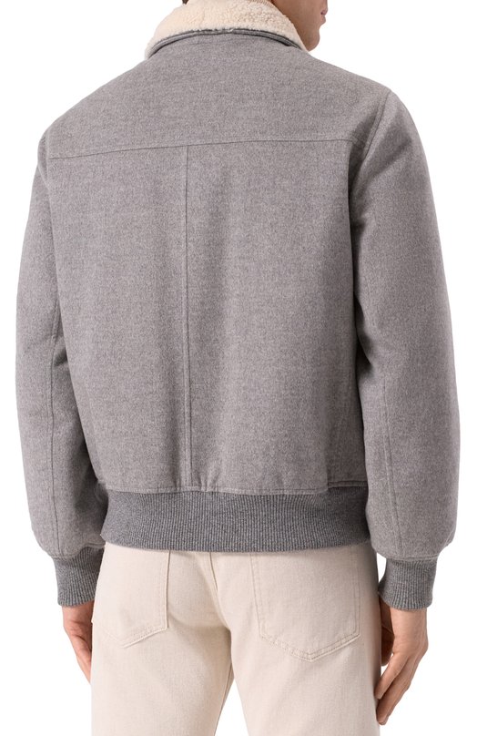 Утепленный бомбер Brunello Cucinelli MM4006889 Серый  MM4006889 Фото 4