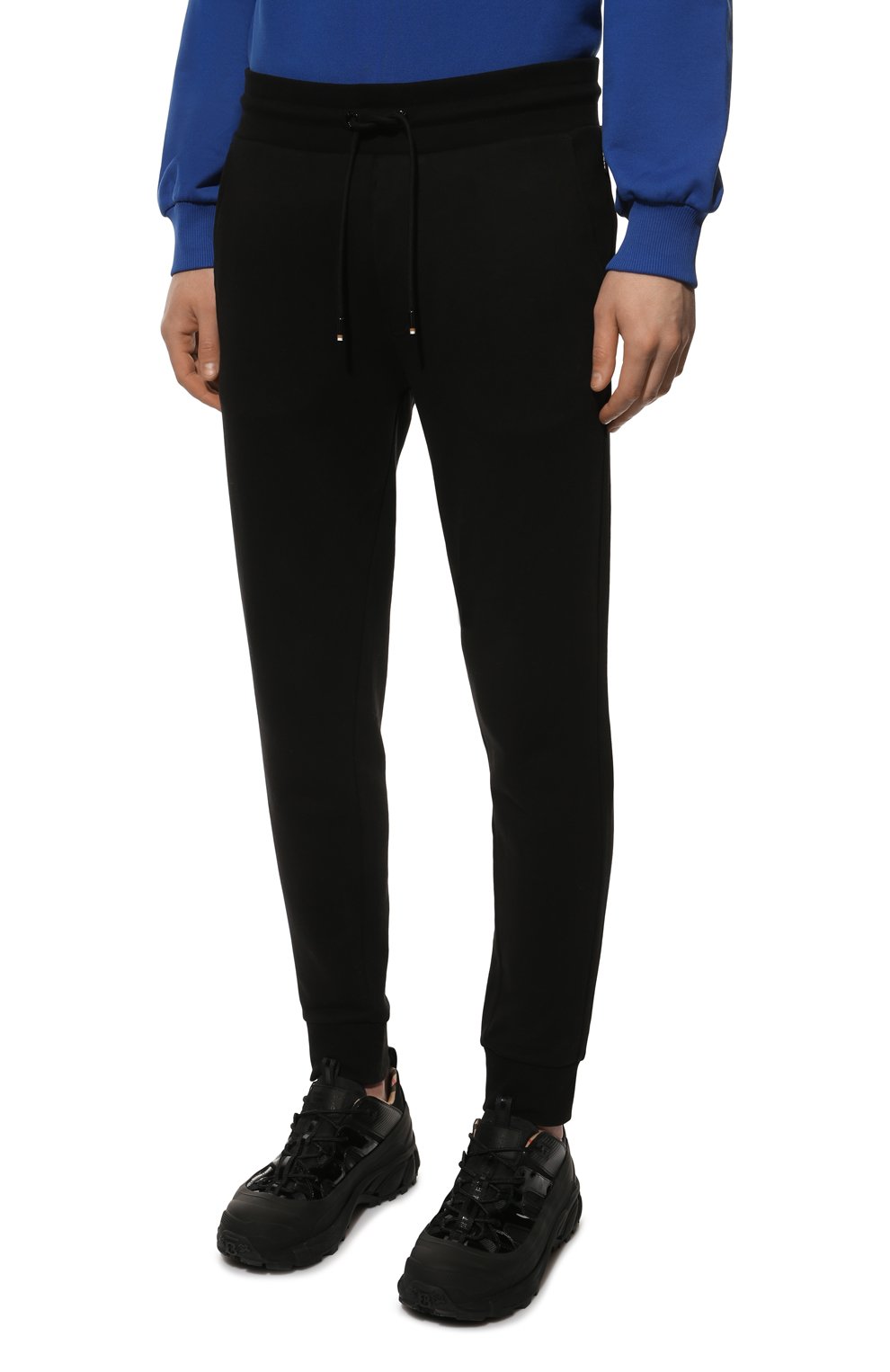 Хлопковые джоггеры BOSS черного цвета по цене 18600 руб., арт. 50471958, фото 3 Хлопковые джоггеры BOSS, арт. 50471958, фото 3