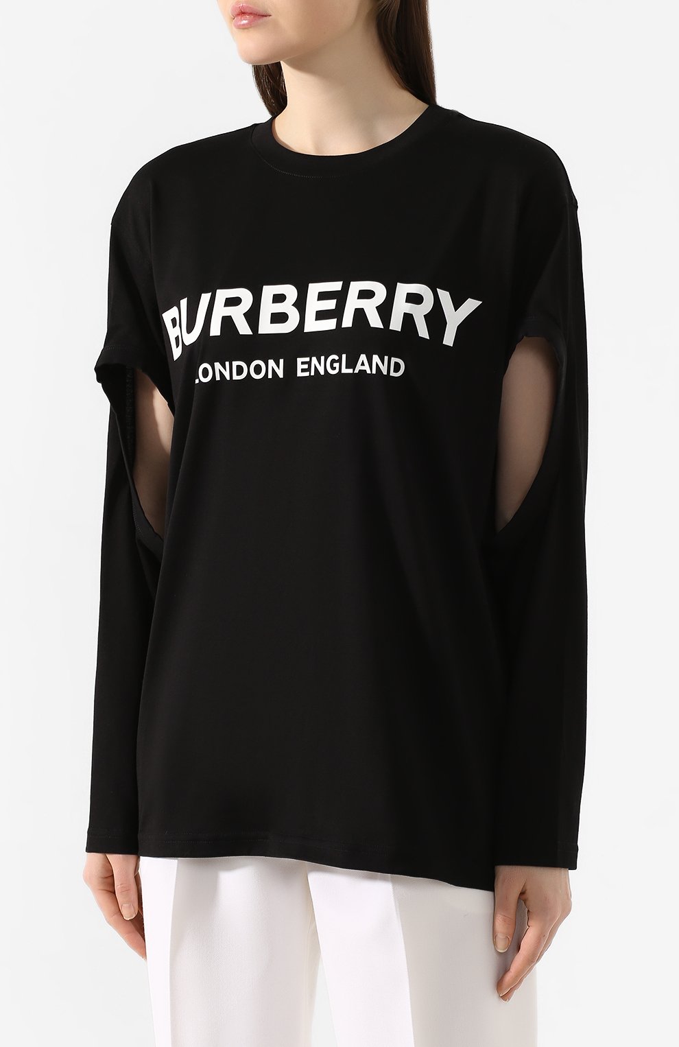 Хлопковый пуловер BURBERRY, арт. 8025663, фото 3