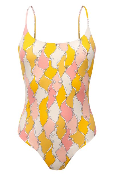 Слитный купальник EMILIO PUCCI желтого цвета по цене 35100 руб., арт. 1RMC32/1R777, фото 1 Слитный купальник EMILIO PUCCI, арт. 1RMC32/1R777, фото 1