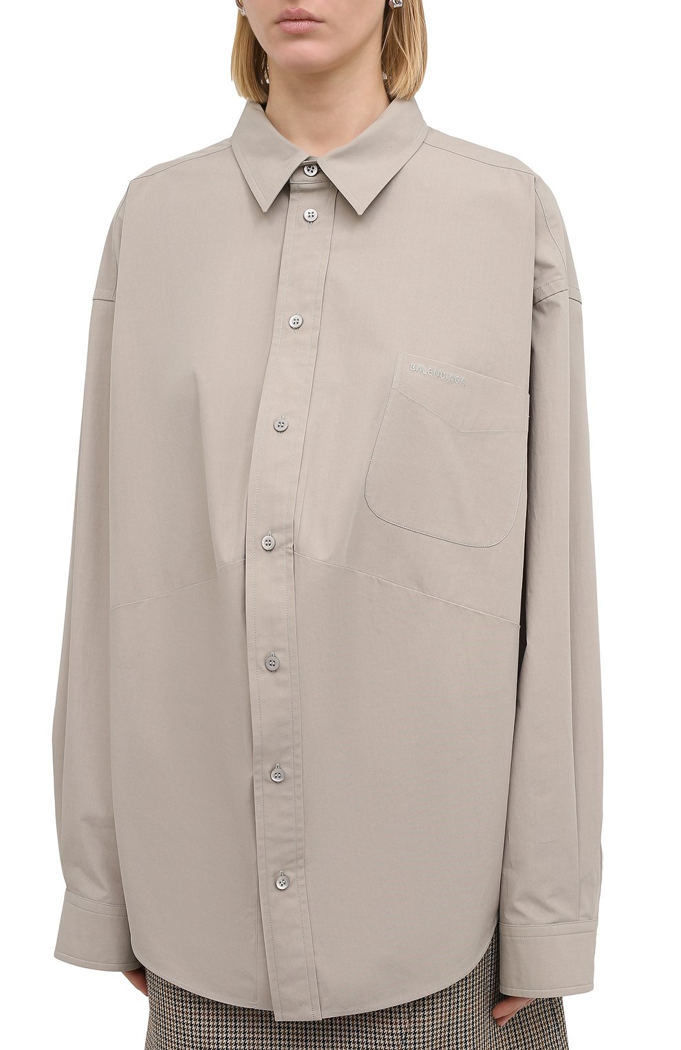 Хлопковая рубашка BALENCIAGA, арт. 583895/TJM08, фото 3