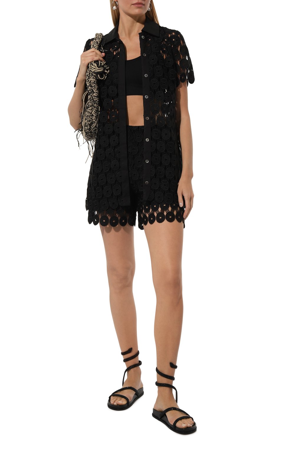 Текстильные сандалии cleo RENE CAOVILLA, арт. C11761-020/R001, фото 2