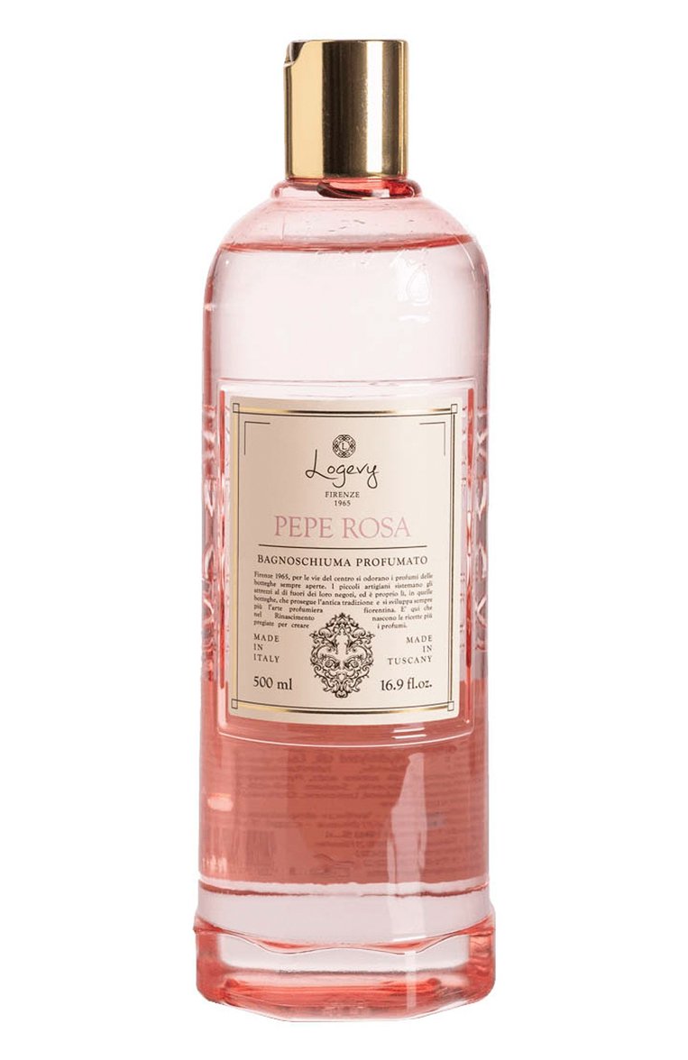 Парфюмерный гель для душа pepe rosa / "розовый перец" (500ml) LOGEVY FIRENZE 1965 бесцветного цвета, арт. 8050519374095 | Фото 1 (Тип продукта: Гели; Региональные ограничения белый список (Axapta Mercury): Не проставлено; Косметика кросс-кт: Уход У; Нос: Не проставлено; Назначение: Для тела)