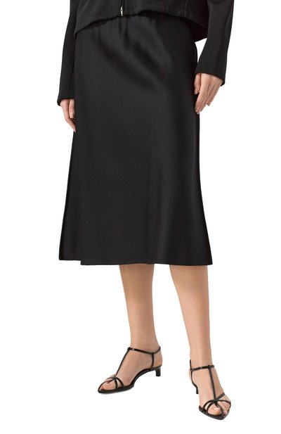 Юбка из вискозы и шелка JIL SANDER черного цвета по цене 141500 руб., арт. J04MA0107/J65112, фото 3 Юбка из вискозы и шелка JIL SANDER, арт. J04MA0107/J65112, фото 3